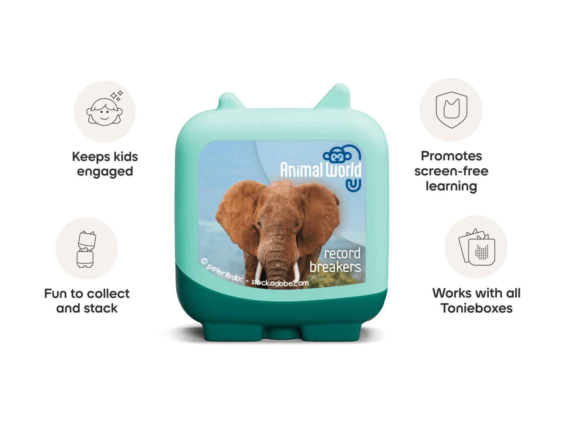 Animal World Record Breakers Pocket Tonies - 4 Pack - Image 10